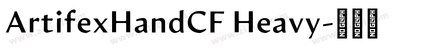 ArtifexHandCF Heavy字体转换